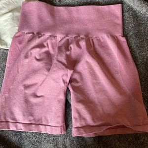Pastel pink contour seamless shorts